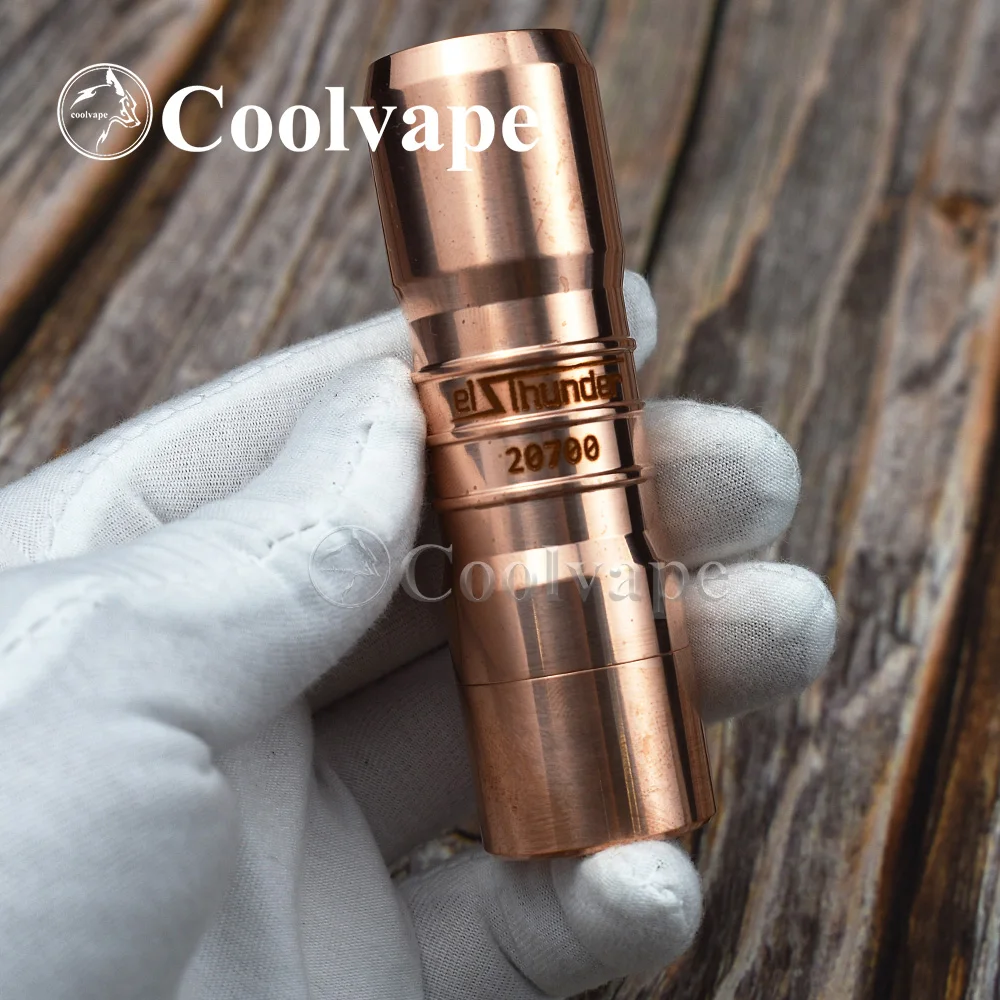 coolvape elthunder mod vape 18650/20700 batterij messing mechanische Mod e-sigaret fit pantser mods motor rda vs summon mod