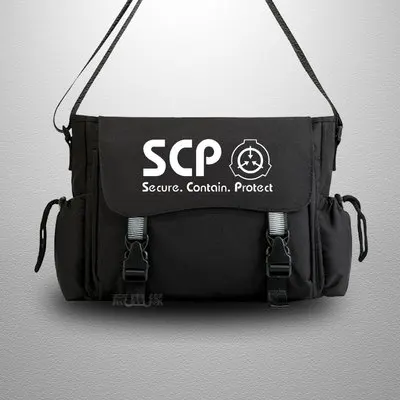 SCP Secure Conta Messenger Bag Casual Anime Cosplay Student Cover Shoulder Bag For Men Teenagers