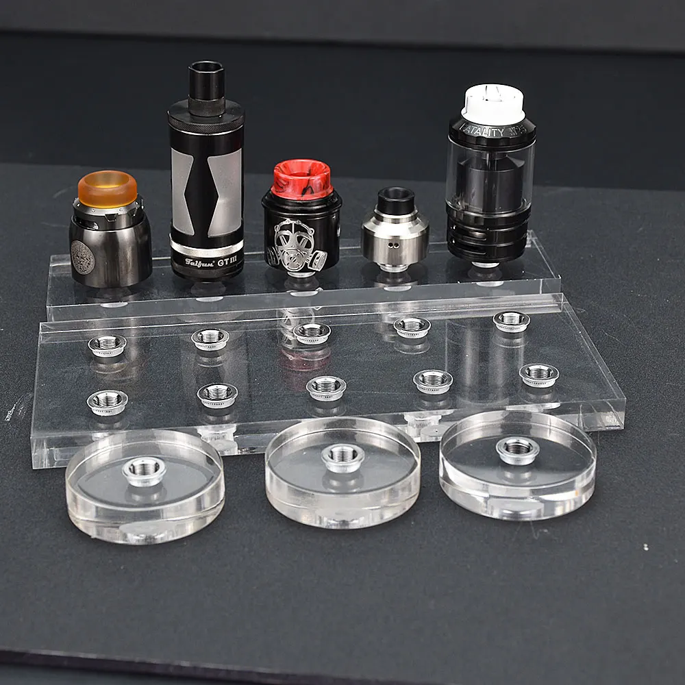 510 RDA Tank Base Acrylic Atomizer Stand Holder for nisshoku rda Vaporizer Atomizer Vape Users DIY RTA RDA  RDTA Tank Stander