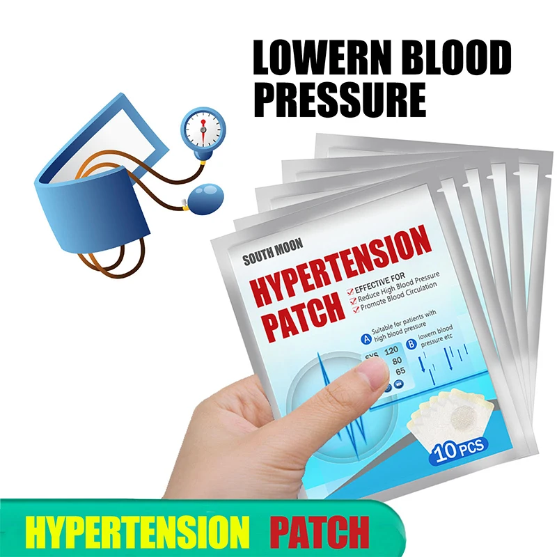 10/30/50/80pcs Hypertension Patch Control High Blood Pressure Medical Plaster Herbal Balance Lower Blood Glucose Treatment