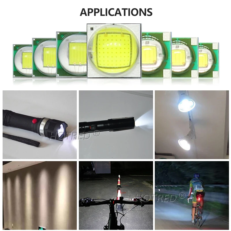 10PCS 1W 3W XPE 3.5*3.5mm 5W 10W 5*5mm XML-T6 XML2 3V LED Diodes LED Bulb LED Lamp Bead Flashlight Amber White Signal Light DIY