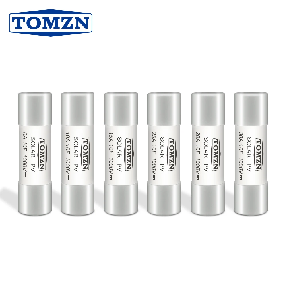 TOMZN Solar DC 1000V PV Fuse 3A 6A 10A 15A 16A 20A 25A 30A 32A High Voltage for Solar System Protection