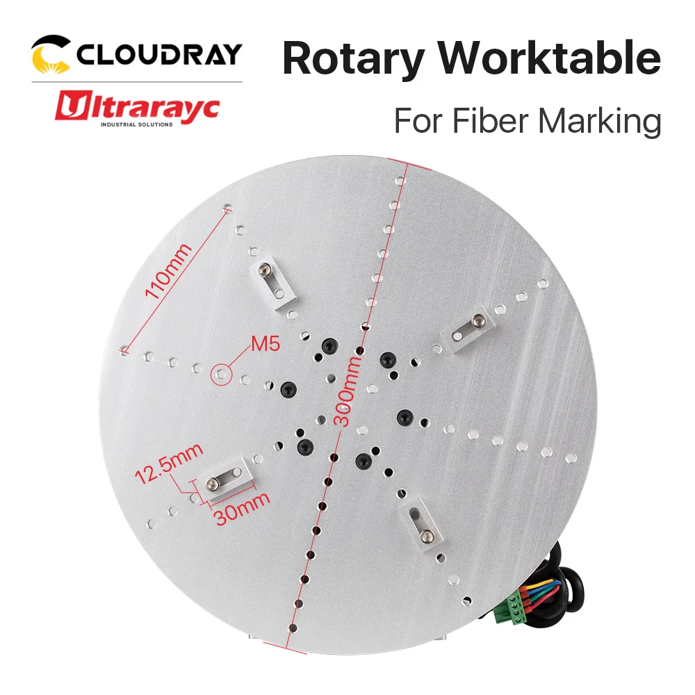 Ultrarayc Rotary Worktable 4 Models Fixed Rotry Device + DM860S Driver for Co2 & Fiber Marking and Engraving Machine