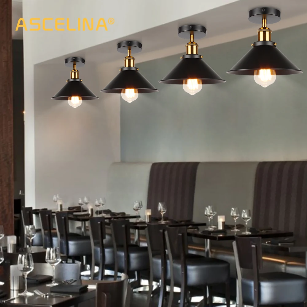 ASCELINA LED Industrielle Deckenleuchte Vintage Kronleuchter Retro Dachboden Innenbeleuchtung American Country Restaurant Schlafzimmer Lichter