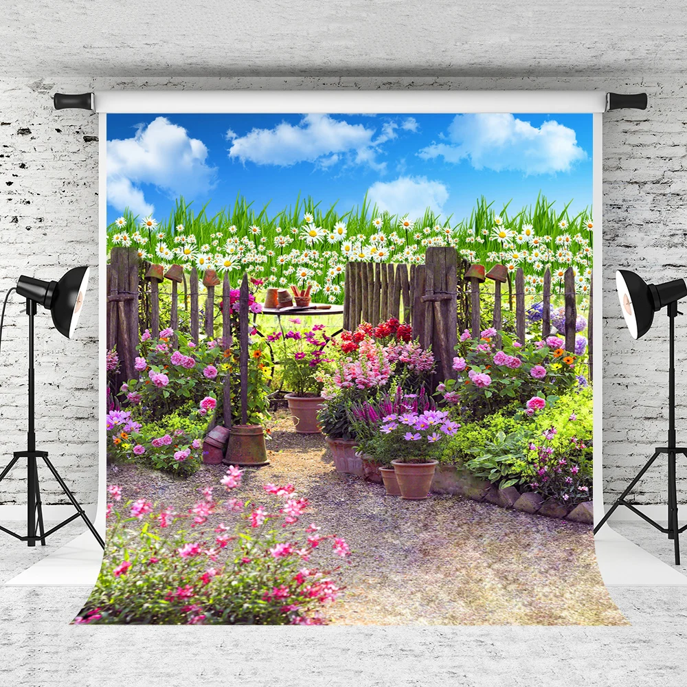 

VinylBDS Photography Backdrops Photography Background Fotografia Fence Vase Plant Studio Background Backdrop