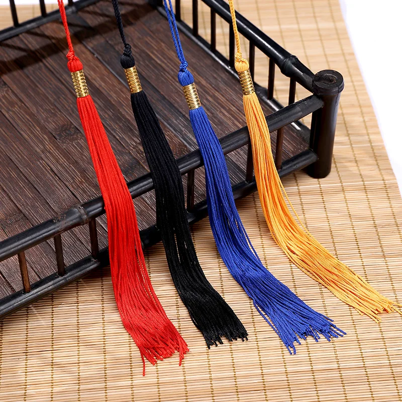 12pcs 44cm Rayon Long Tassels Pendant DIY Adult Ceremony Bachelor Doctorial Graduation Hats Accessories Hang Rope Fringe Trim