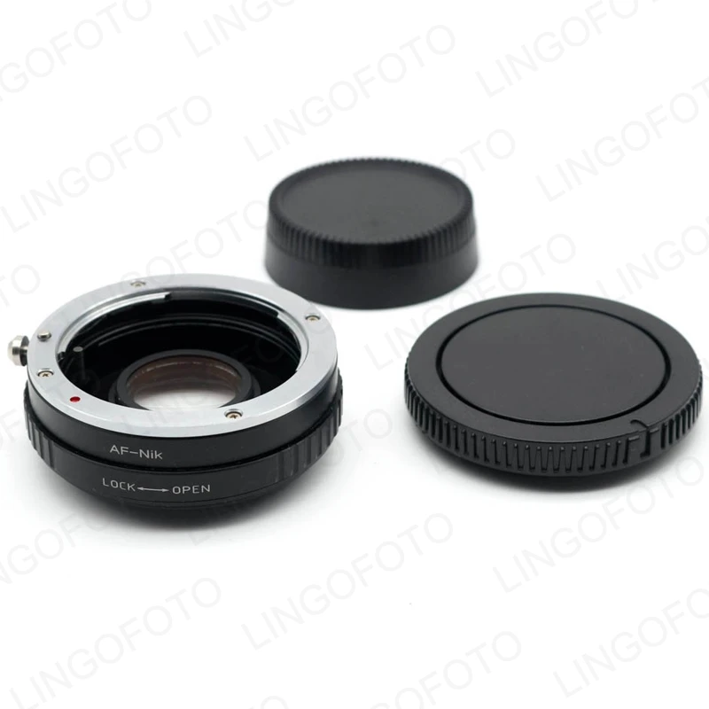 Sony AF - Nikon F Metal Mount Adapter Ring with correction lens for Sony AF / Minolta MA lens to Nikon F mount camera