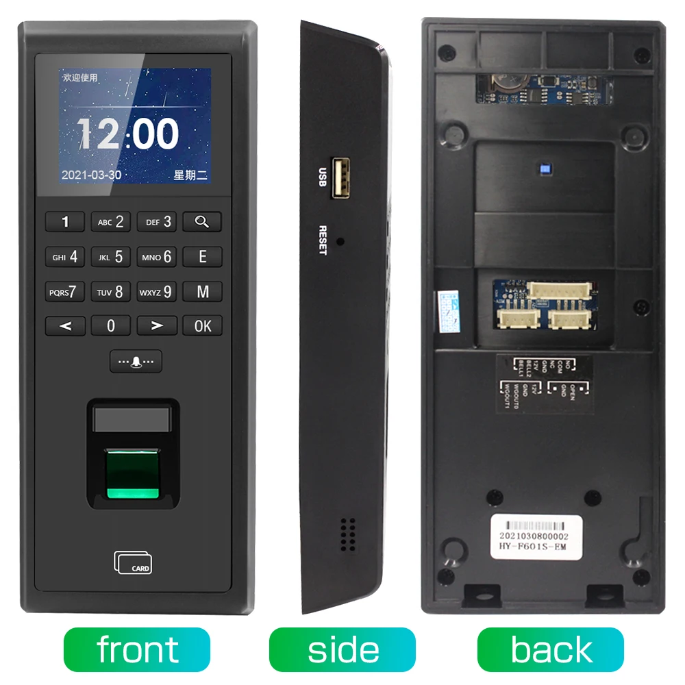 125Khz 13.56Mhz 1000 User Biometric Fingerprint Access Control Keypad with Time Attendance for Access Control System TCP/IP