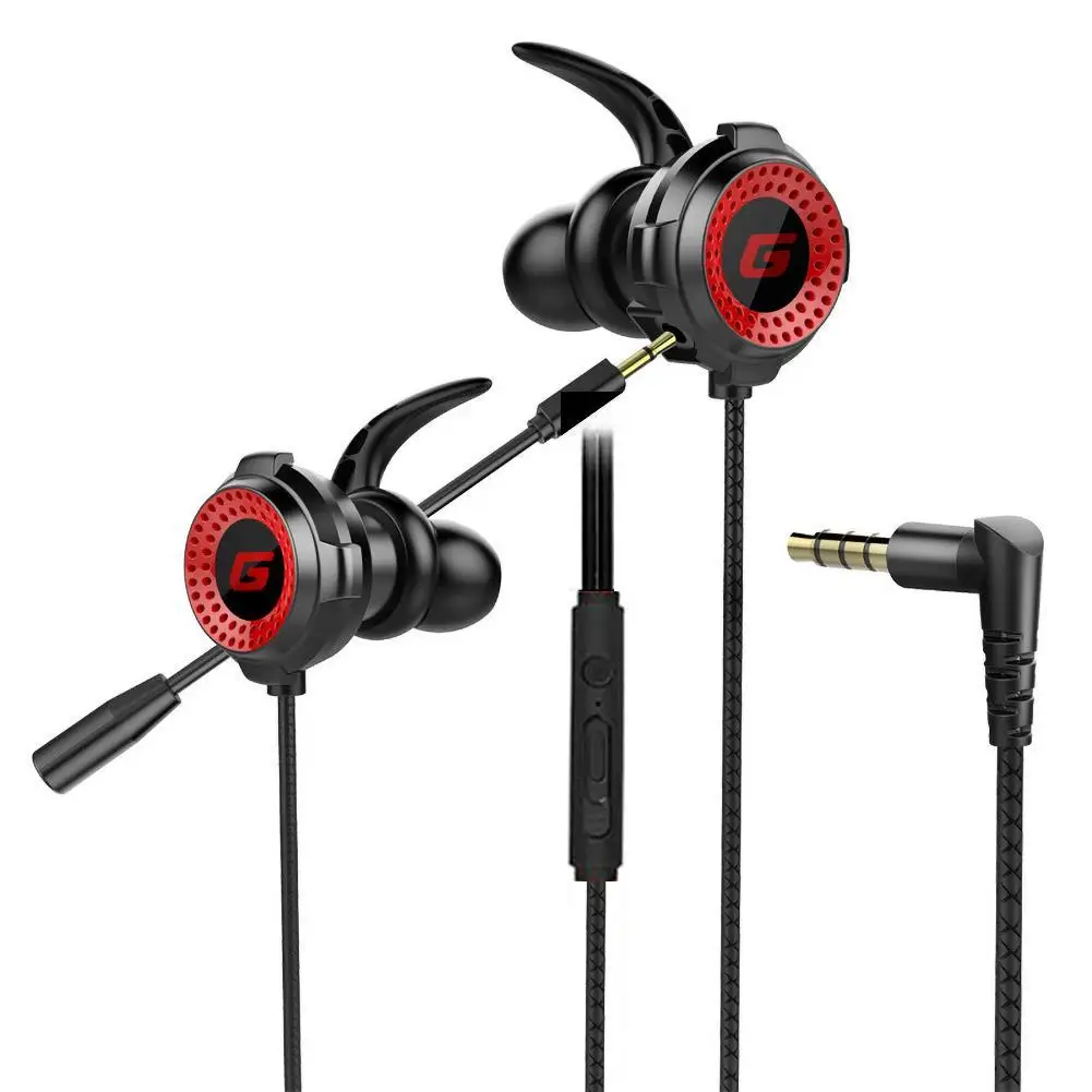 G20 Wired 3.5mm Plug Dynamic Gaming Earphones with Microphone for Phones/PC For Most Phones Tablets MP3 MP4