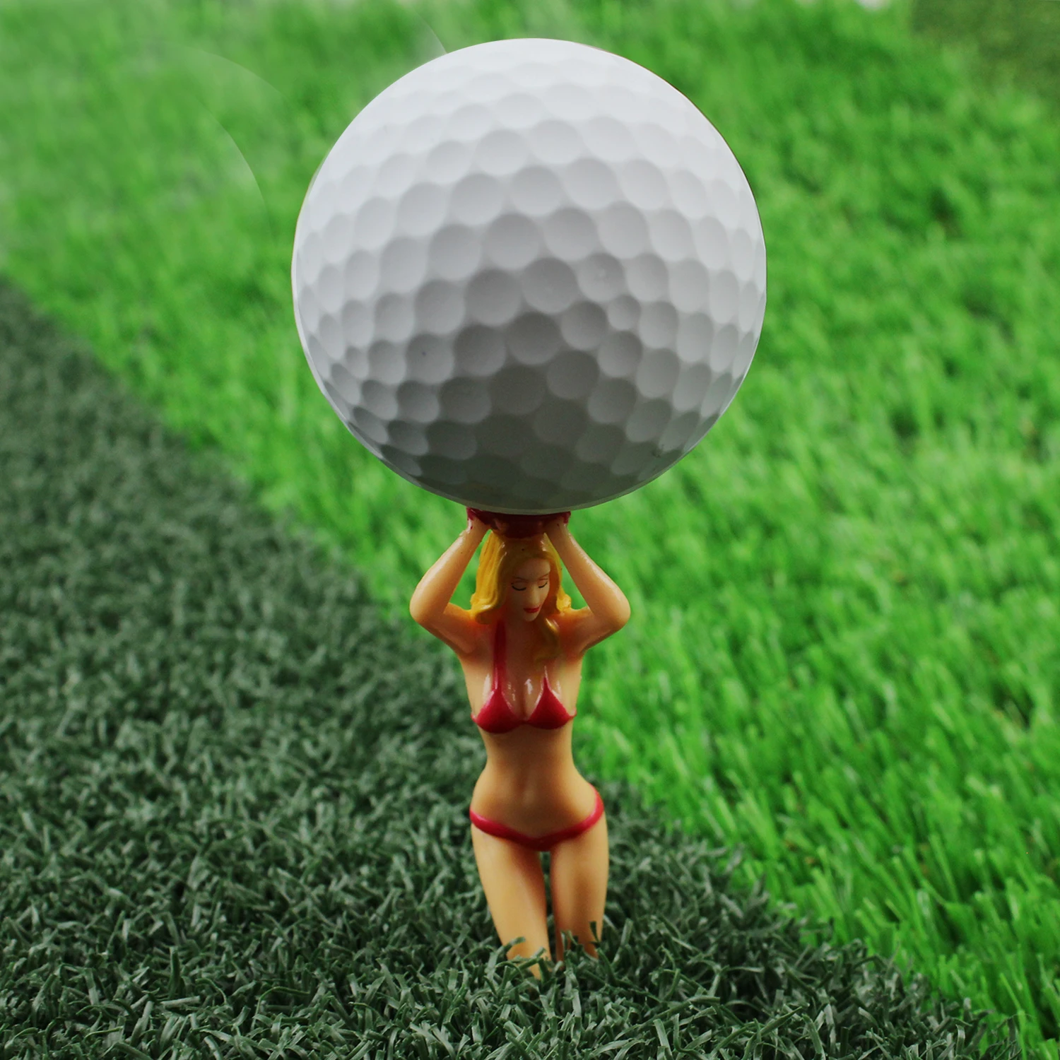 CRESTGOlf Bikini Golf Tee Sexy Design Lady Golf Tees Gift 12pcs 75mm(2.95inch) Newest Design Plastic Golf Tees