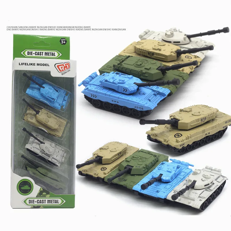 New product hot sale 1:64 alloy T55 military tank model,military model 4 piece set toy,children’s gift,free shipping