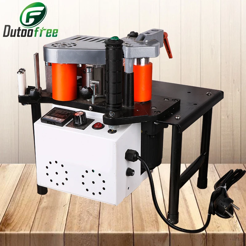 1100W Manual Edge Banding Machine Double Side Gluing Portable Edge Bander Woodworking Edge Banding Machine 110V/220V