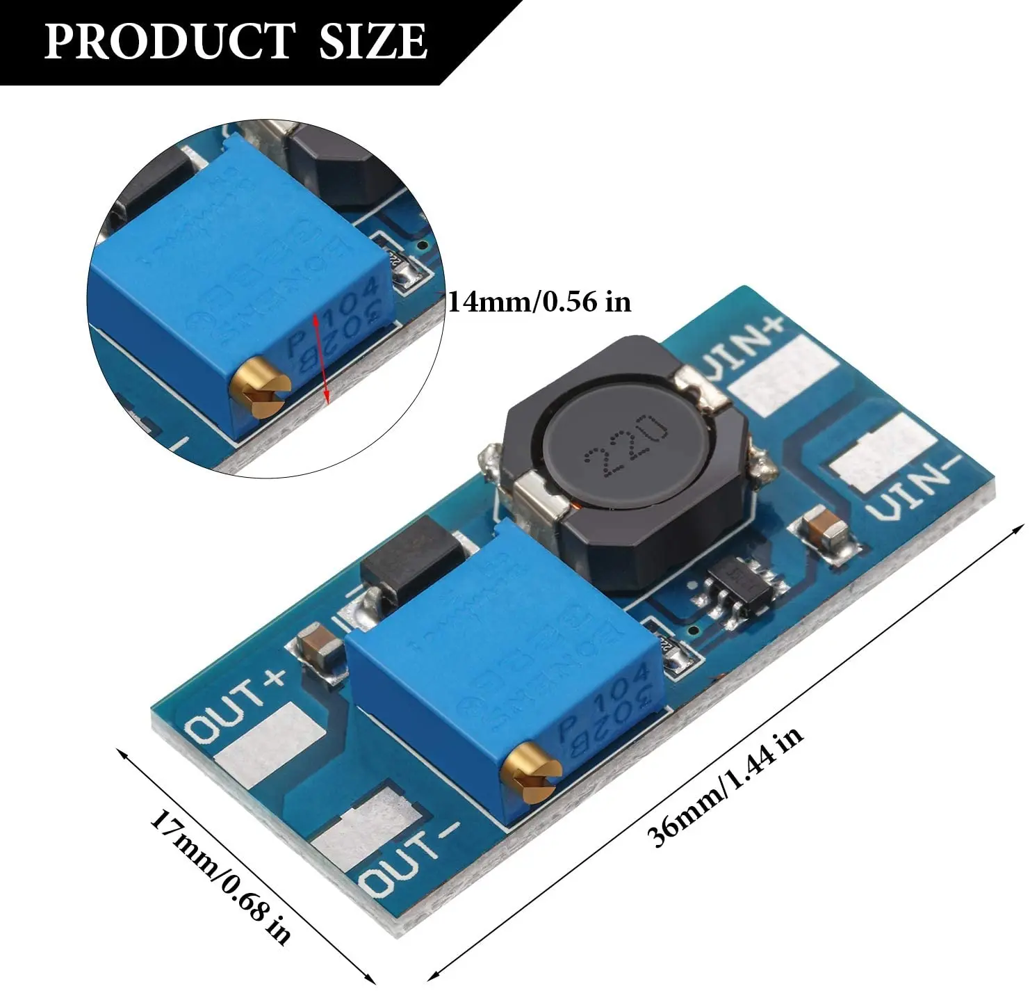 5PCS MT3608 DC-DC Step Up Converter Booster Power Supply โมดูล Boost Step-up Board เอาต์พุตสูงสุด 28V 2A