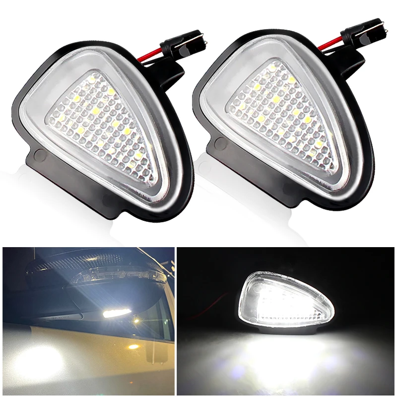 2Pcs Canbus Car Under Side Mirror Light Puddle Lamp for Volkswagen VW Golf 6 GTI Cabriolet  Touran LED Courtesy Light