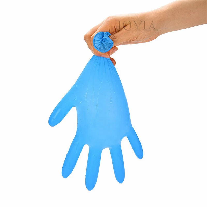 Blue Disposable Gloves Latex Free Powder-Free Exam Glove Small Medium Large S Home Work Man Synthetic Nitrile 100 50 20 Pcs