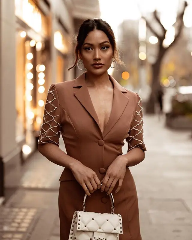 Marrom mãe da noiva vestidos femininos negócios formal vestido curto terno conjunto smoking miçangas meia manga convidado casamento baile de formatura wear