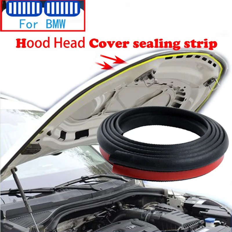 Car Hood Sealing Strip Universal Auto Rubber Seal Strip for Engine Covers Seals Trim Sealant Waterproof Anti Noise Accessories