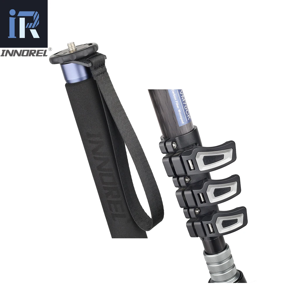 VM70CK Carbon Fiber Video Monopod Kit with Professional Fluid Head Removable Tripod Base for DSLR Telescopic Camera Camcorders