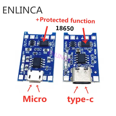 Lithium Battery Charging Board 5V 1A ENLINCA