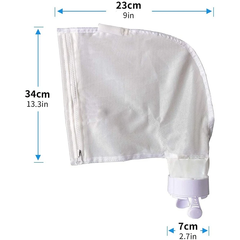 3 pezzi di ricambio per sacchetti con cerniera adatto per Polaris 280,480 pulitore per piscina sacchetto filtro per tutti gli usi sacchetti per la pulizia della piscina