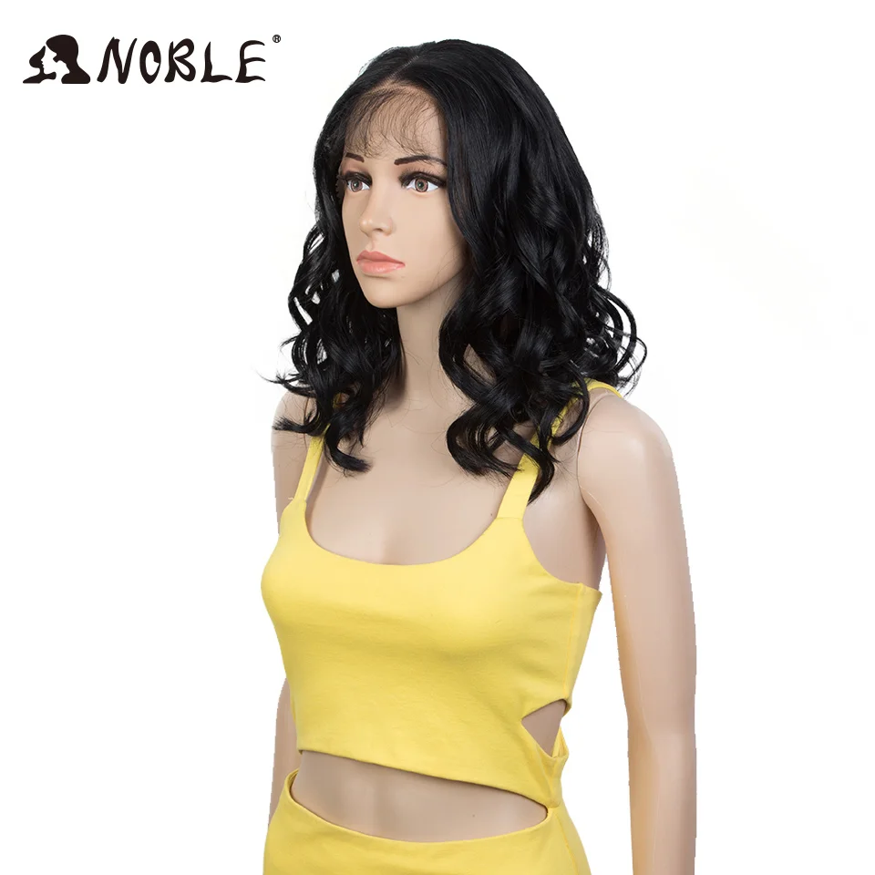 Noble 13x7 Lace Front Wig Synthetic 12 inch Long Wavy ombre blonde Wigs For Women Ombre Lace Front Wig Synthetic Lace Front Wig