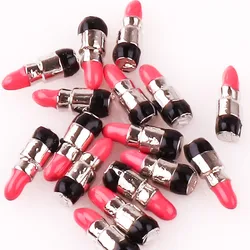 20 pz smalto rossetto rosso Charms galleggianti trucco ciondola ciondolo per orecchini medaglione memoria fai da te ragazza regalo regalo creazione di gioielli