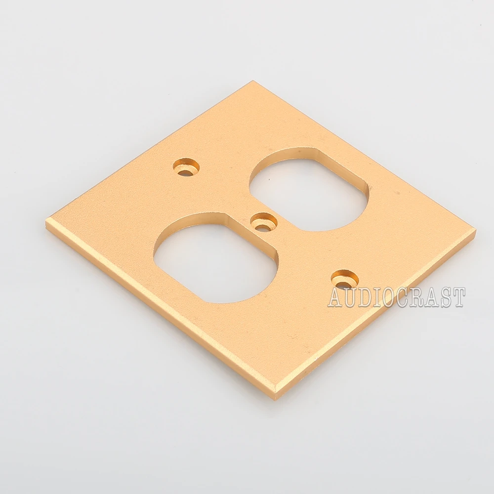 Toma de corriente eléctrica de pared, Panel de aleación de aluminio, estándar americano, 86x86, 2 pines, 4 pines