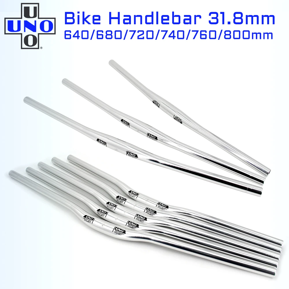 UNO Bicycle Handlebar Aluminum Alloy MTB Handlebar Bicycle Road Bike Handlebar 31.8mm*720/740/800mm Uno Steering Wheel Parts