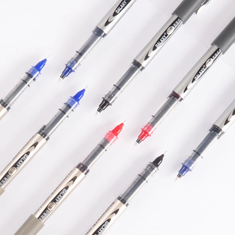 12PCS BOKU SNOWHITE Straight Liquid-type Ball-point Pen 0.5MM Gel Pen Signing Pen