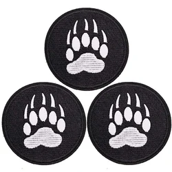 1/3PCS Bear Paw Iron on Patches for Clothing Sew-on Embroidery Appliques for Jackets Jeans Vest Backpacks DIY, 2.9