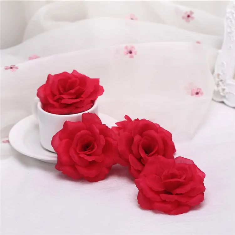 Artificial Silk Rose Flower Heads, Wedding Arch Wall Flower, Bouquet Decoration, DIY Accessories, 22Colors, 8cm, 300Pcs