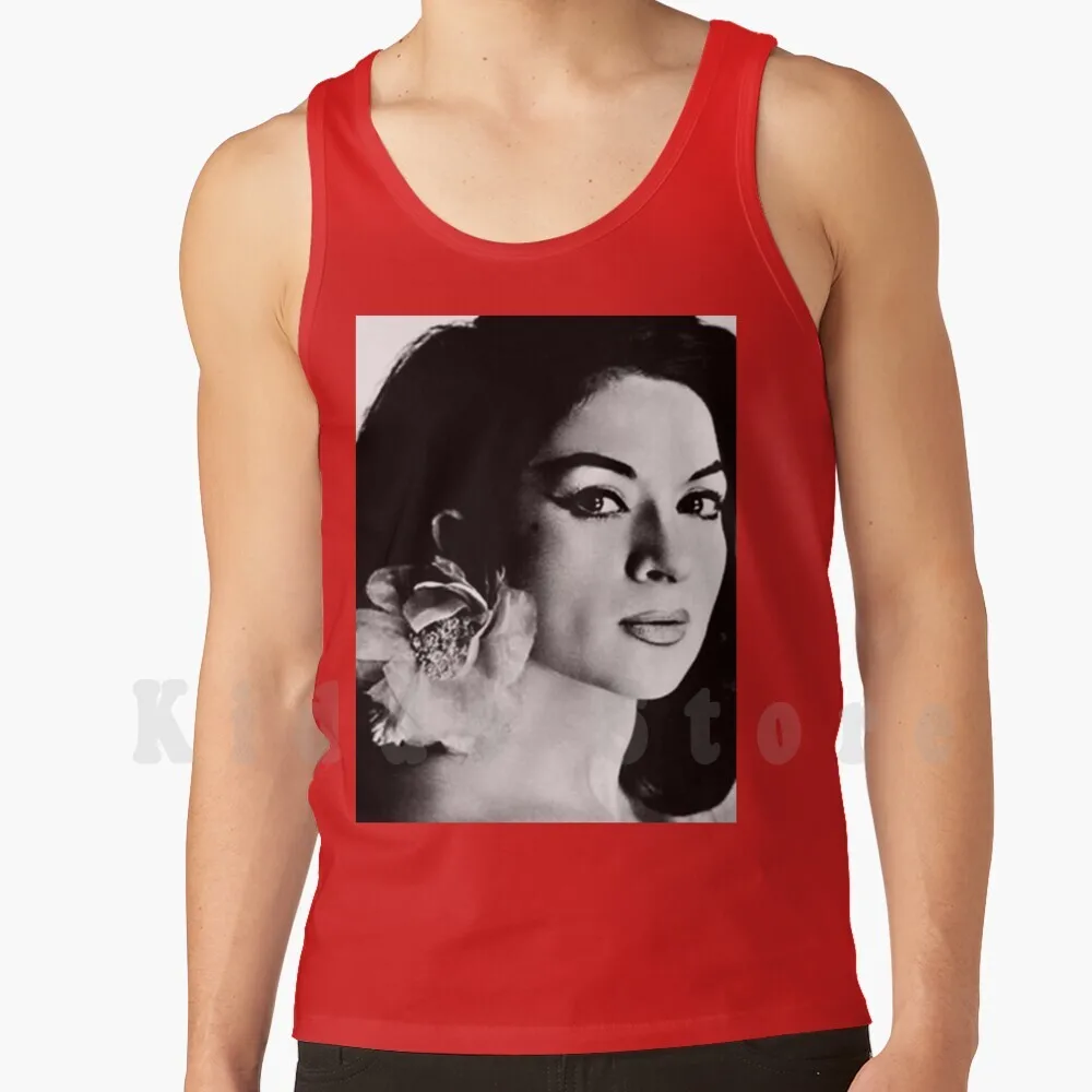 Lola Flores Close-Up Tank Tops Vest 100% Cotton Lolaflores Lola Flowers Music Flamenco Flemish Diva Artist Icon Fashion