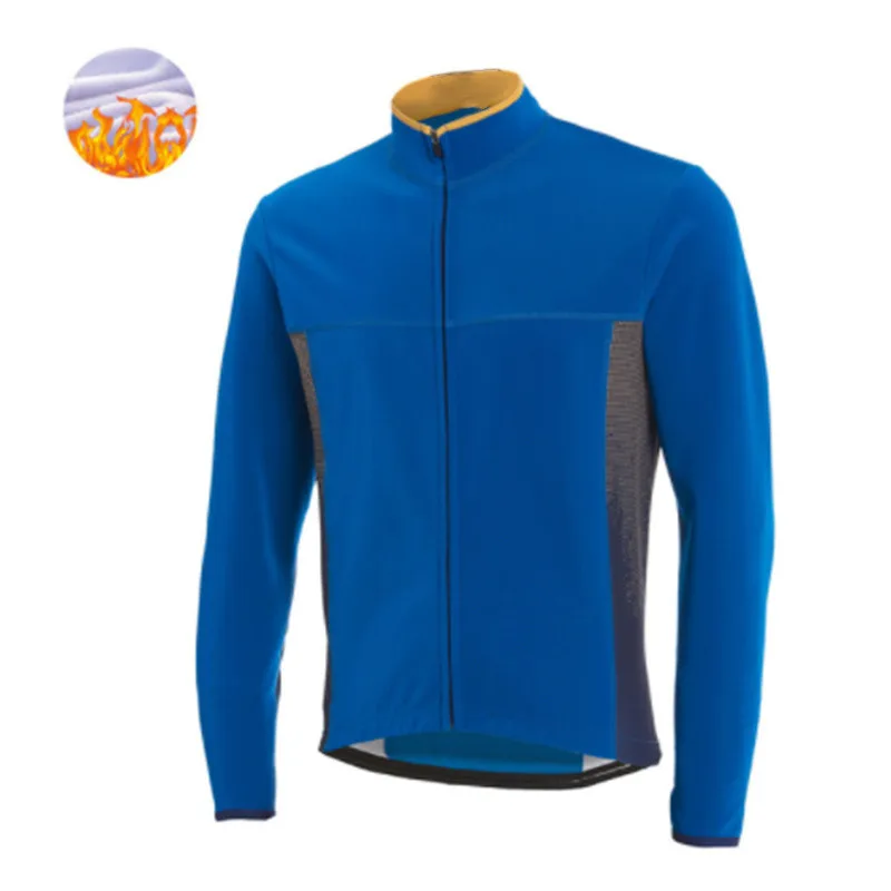 Long Sleeve Cycling Jerseys  2021 Hot Selling Winter Bike Tops For Men Thermal Fleece Bicycle Shirts Pro Team Racing Clothing