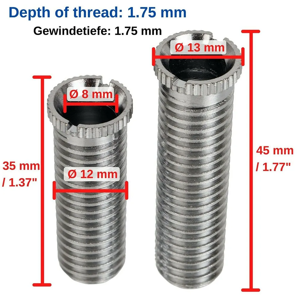 1/2/5pc Kitchen Sink Basket Strainer Screws 35mm/45mm Stainless Steel Waste Threaded Screw Connector Kitchen Fixture Parts