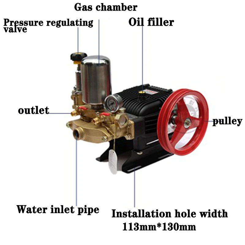 220V High Pressure Three Cylinders Pump Plunger Pump For Pesticide Spraying Machine pesticide sprayer