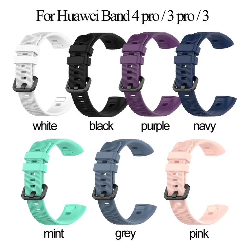 New Buckle Smart Watch Accessories Replacement Watch Band Bracelet Wristbands Silicone Wrist Strap For Huawei Band 4 3 pro