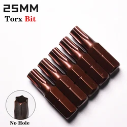 5Pcs Torx Screwdriver Bit Set S2 Steel 1/4