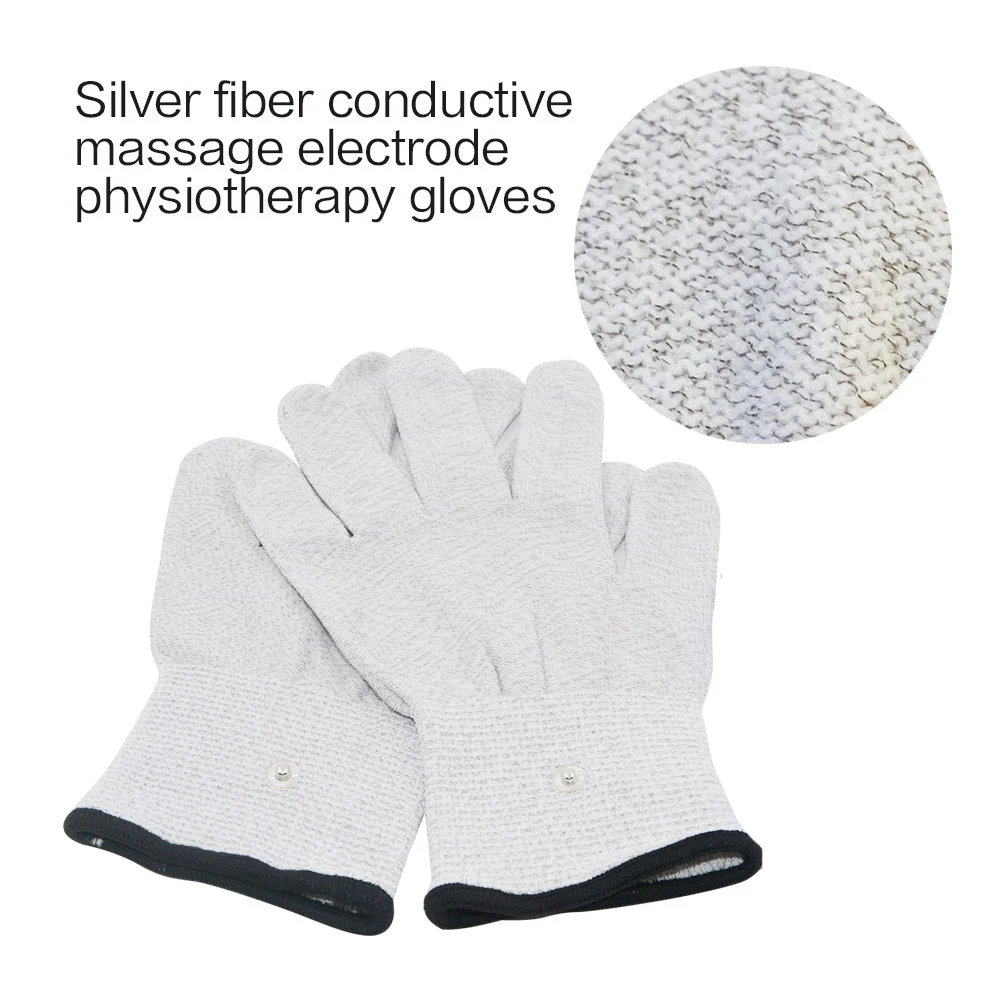 

Silver conductive fiber Massage gloves for TENS/EMS for physical therapy Hand Massage Anti-static/Anti-skid electrode gloves