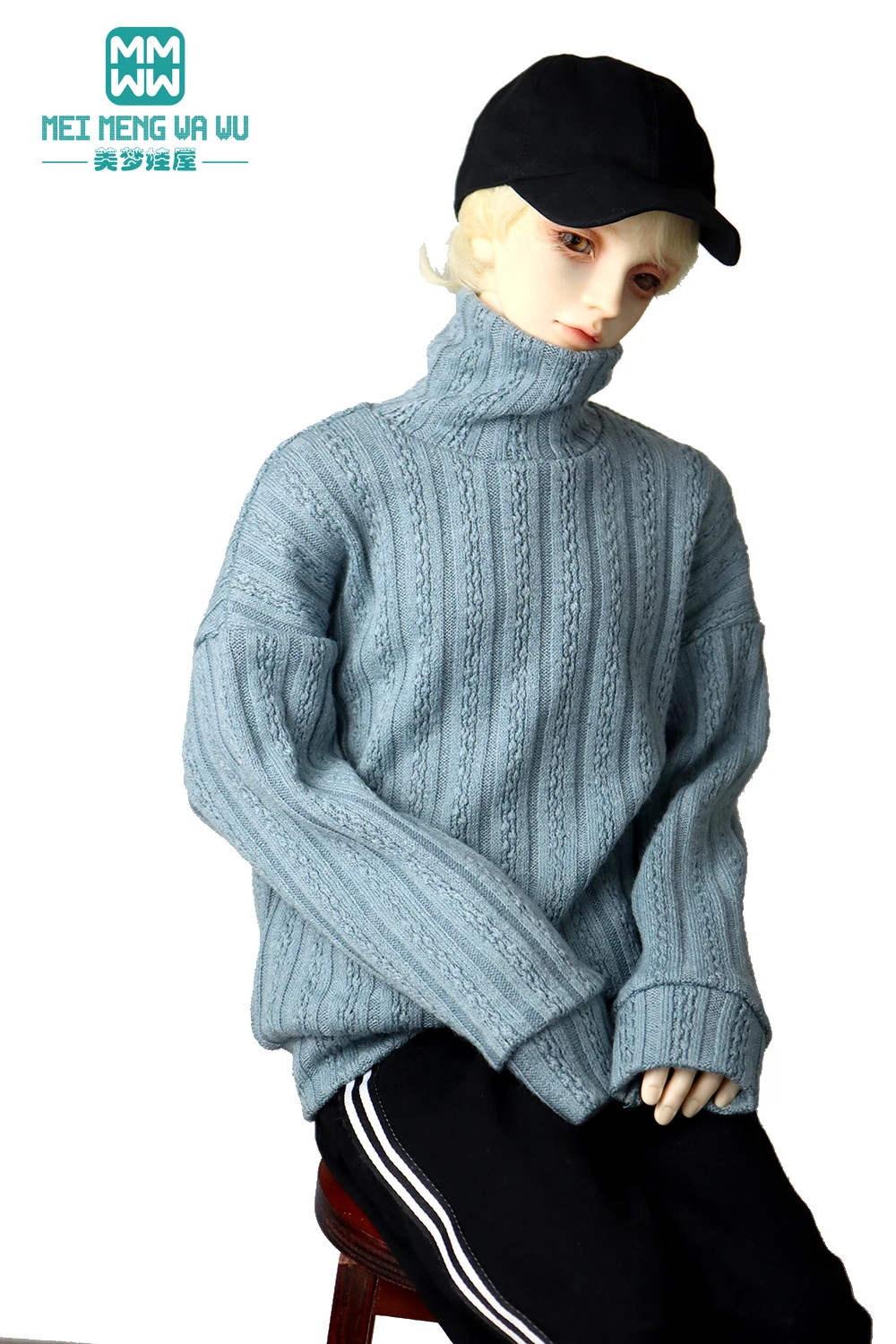 BJD doll clothes for 68--75cm Toys Spherical joint doll Fashion turtleneck sweater pink, black, gray