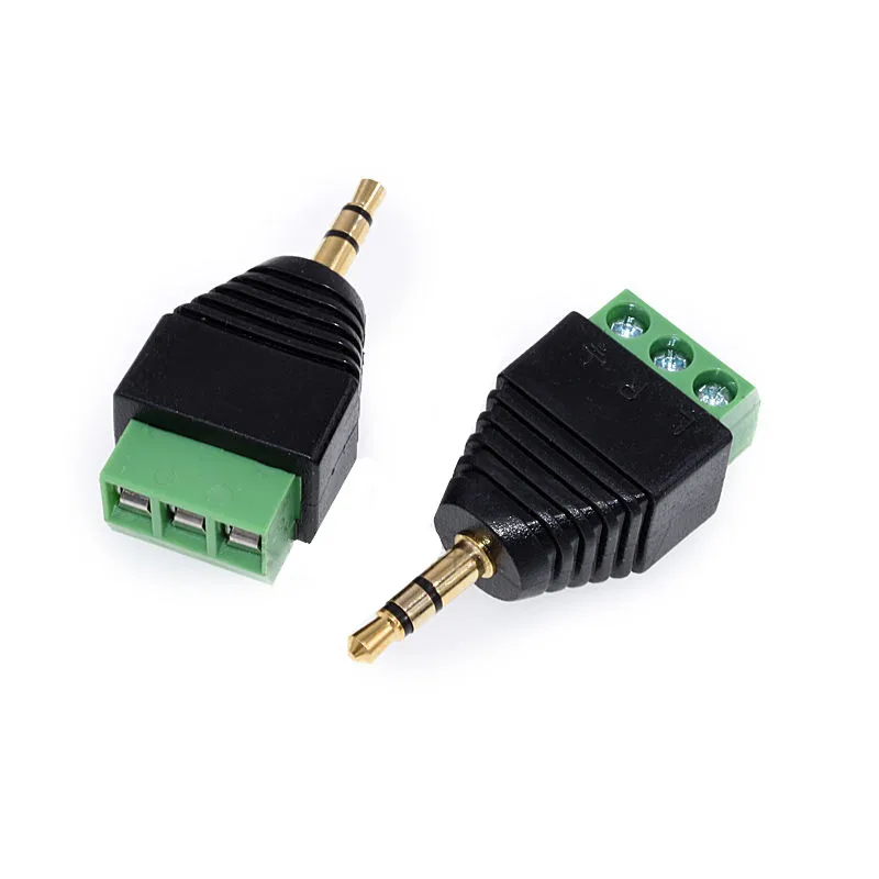 1PCS 3.5 Jack Connector Stereo Adapter 3.5mm Audio Mono Channel Plug To Screw Terminal Audio Mono Channel Plug