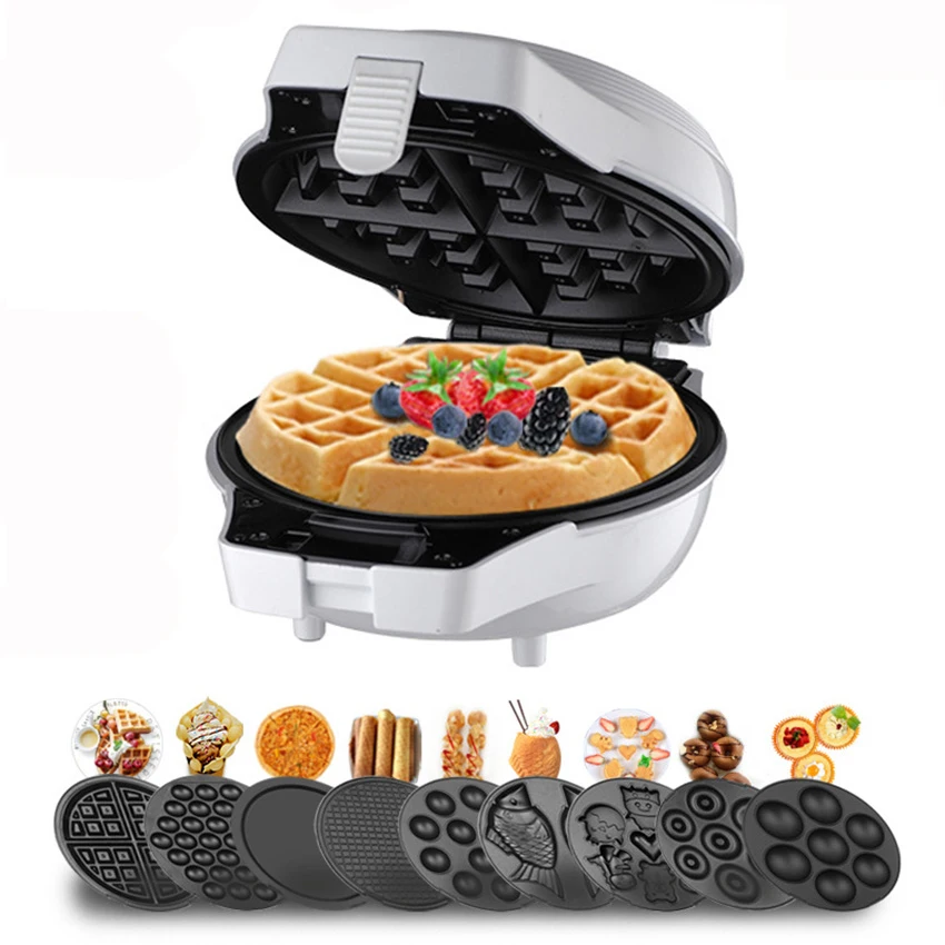 Waffles Maker Electric Waffle Machine Removable Plates 700W Breakfast Machine Bubble Egg Cake Oven 220V Waflera Mini Pot