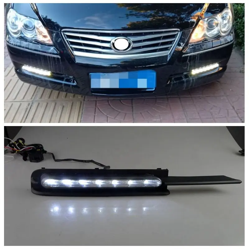 

1Pair DRL For Toyota MARK X REIZ 2004 2005 2006 2007 2008 2009 LED DRL Daytime Running Light With Turn Signal Fog Lamp