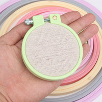 Embroidered Stretch Embroidery Hoops  Tool Embroidered Hoop Circles  Embroidery Frame Ring Random Color Hand Sewing Accessories