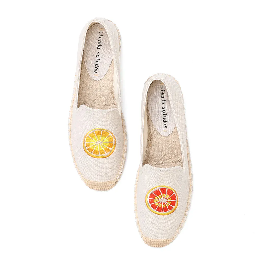 

Women Espadrilles For Flat Slippers 2022 Ballet Flats Real Direct Selling Hemp Zapatillas Mujer Casual Sapatos