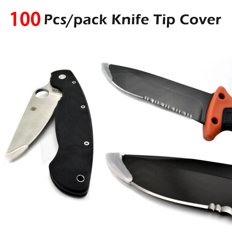 

100pcs Knives Tip Cover Knife Point Protective Cover Extended Knife Plastic Knife Protective Fingertip Workplace Safety Supply