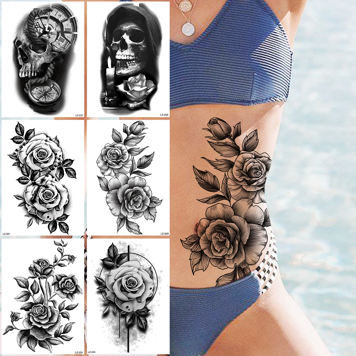 Imagens Tatuagem De Rosas PNG e Vetor, com Fundo Transparente Para Download  Grátis | Pngtree, image size:1200x1200