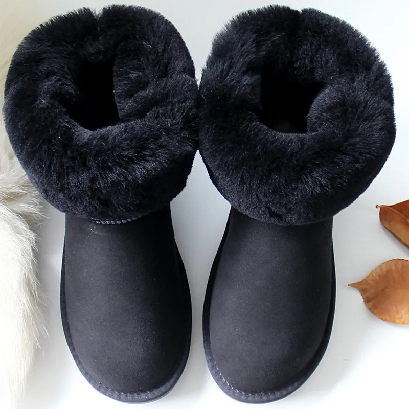 100% Natural Fur Classic 2022 Genuine Sheepskin Women Boots Women Shoes Shoes Women Flats Boots Women\'s Winter Woman Snow Boots