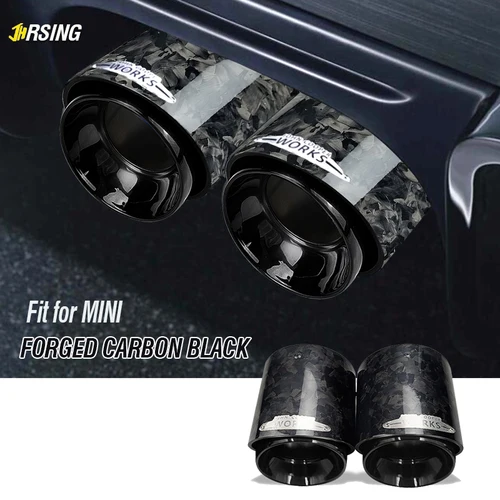 1 Uds nuevo estilo cromado negro forjado tubo de escape de fibra de carbono para Mini Cooper F54 F55 F56 F57 F60 R55 R56 R57 R58 Cooper S