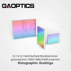 Float Glass VIS Visible 1200L/mm 1800L/mm 2400Lines/mm Plano Reflection Grating Optical Holographic Diffraction Gratings