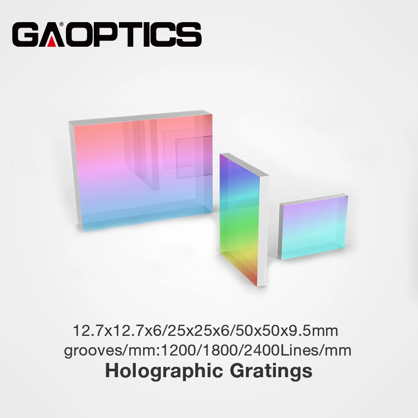 Float Glass VIS Visible 1200L/mm 1800L/mm 2400Lines/mm Plano Reflection Grating Optical Holographic Diffraction Gratings